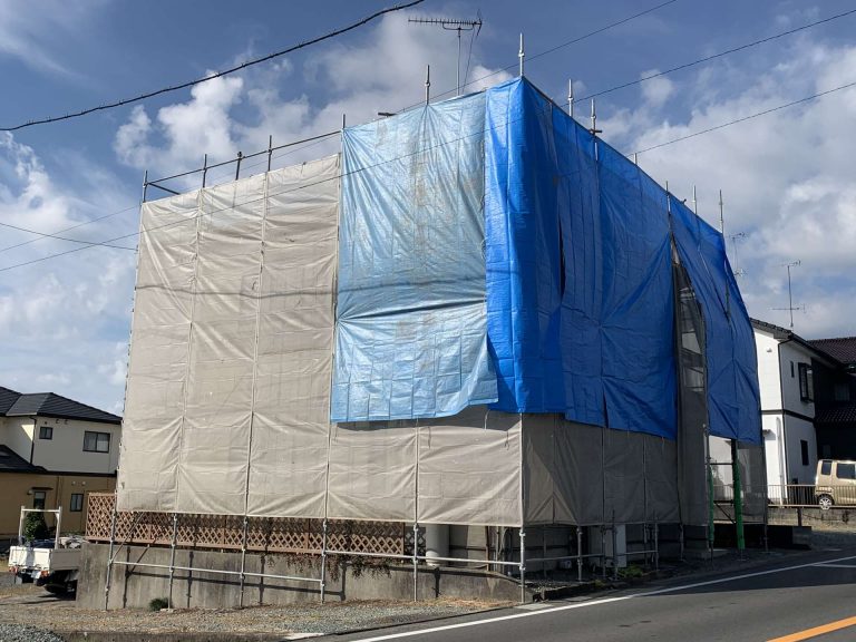 静岡県浜松市／洋風戸建ての外壁・屋根塗り替え（ベージュ系 ラジカル系塗料）イメージ